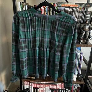 NWT Ann Taylor Plaid Blouse - XSP